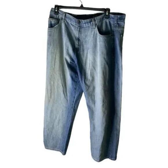 Calvin Klein Jeans Straight Denim Jeans Men Size 40 Light Wash Zip Fly Blue - Picture 1 of 12